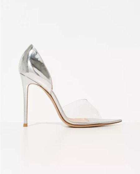 Босоніжки на шпильці GIANVITO ROSSI Silver Bree