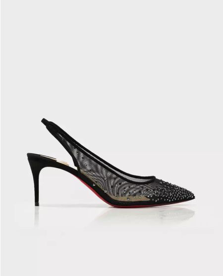 Шпильки з відкритим каблуком CHRISTIAN LOUBOUTIN Follies Strass