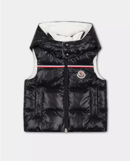 MONCLER KIDS Темно-синя жилетка Peter з логотипом 0-3 роки