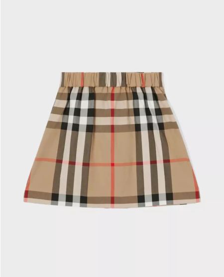 BURBERRY CHILDREN Бавовняна плісирована спідниця в клітинку 4-12 років