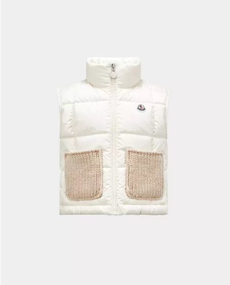 MONCLER KIDS Бежевий пуховий жилет Rhoda