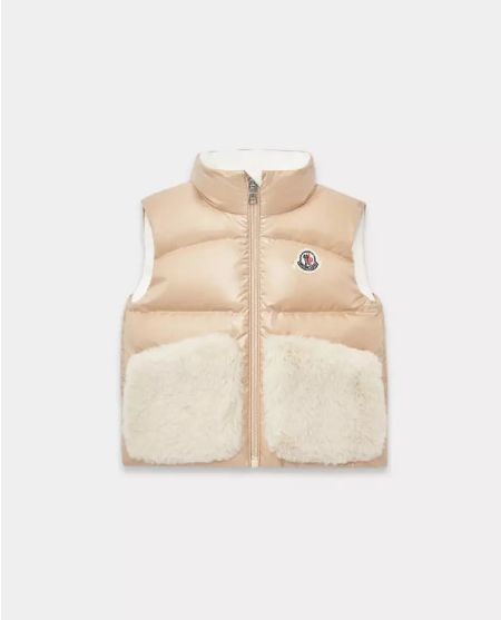 MONCLER KIDS Бежевий пуховий жилет Vive