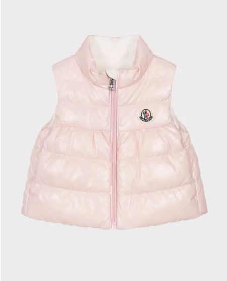 MONCLER KIDS Рожевий стьобаний жилет