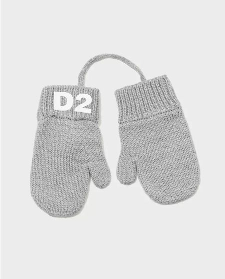 DSQUARED2 KIDS Сірі рукавички з логотипом