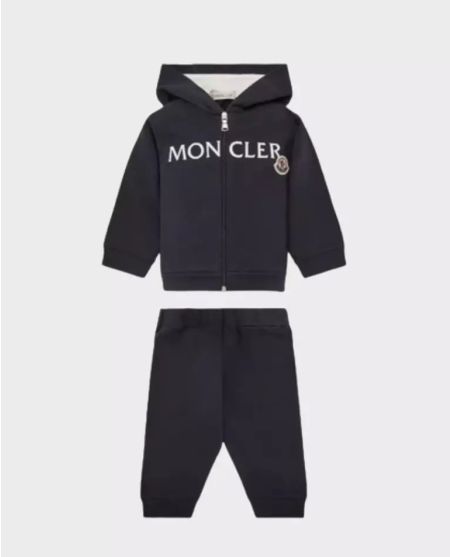 MONCLER KIDS Темно-синій бавовняний комплект