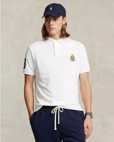 RALPH LAUREN Біла сорочка-поло Slim Fit на замовлення