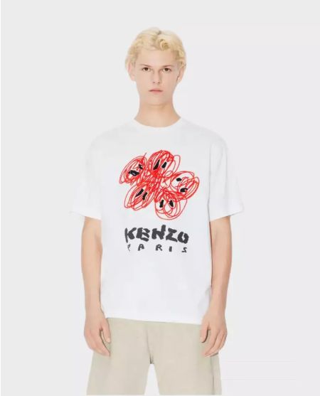 KENZO Біла сорочка з вишивкою Boke Flower