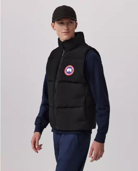 CANADA GOOSE Чорний пуховий жилет Lawrence