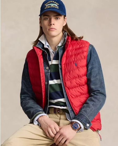 RALPH LAUREN Червона утеплена жилетка