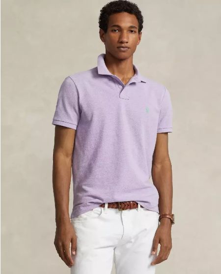 Сорочка-поло RALPH LAUREN Purple Custom Slim Fit