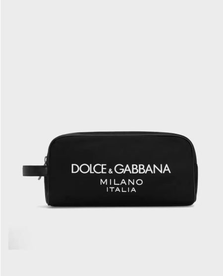 DOLCE & GABBANA Нейлоновая косметичка с логотипом 