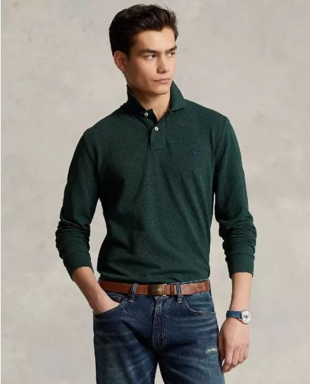 Блузка-поло RALPH LAUREN Green Custom Slim Fit