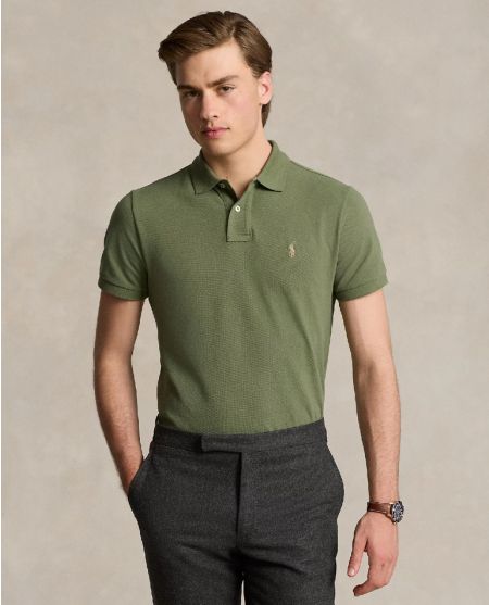 Сорочка-поло RALPH LAUREN Green Custom Slim Fit