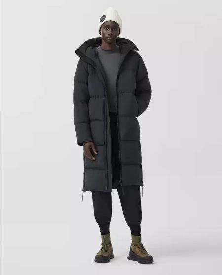 CANADA GOOSE Чорне пухове пальто Lawrence Long