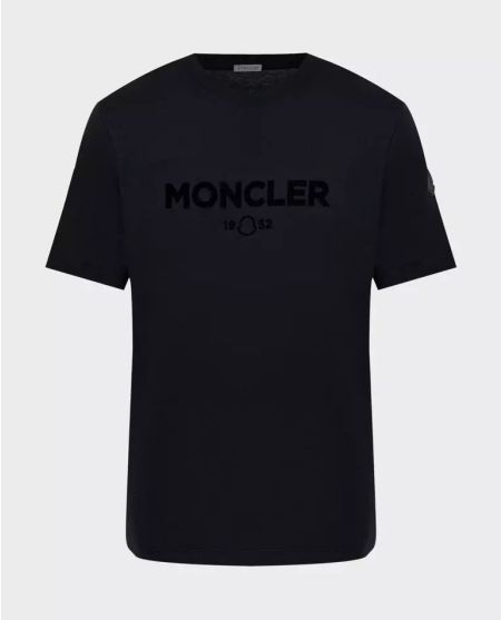 MONCLER Чорна кашемірова футболка