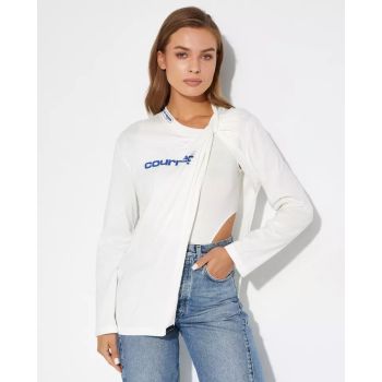 COURREGES Белый боди с узлом 