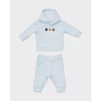 MONCLER KIDS Синий спортивный костюм с логотипом 