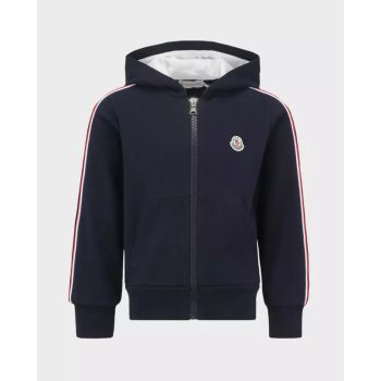 MONCLER KIDS Темно-синя толстовка з капюшоном