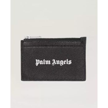 PALM ANGELS Чорний чохол для карток з кишеньковим розміром ONE SIZE