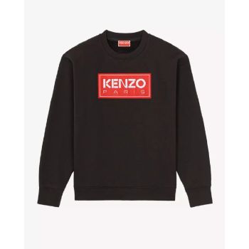 Хлопковая черная толстовка с логотипом KENZO 