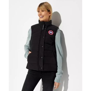 CANADA GOOSE Черный жилет свободного кроя 