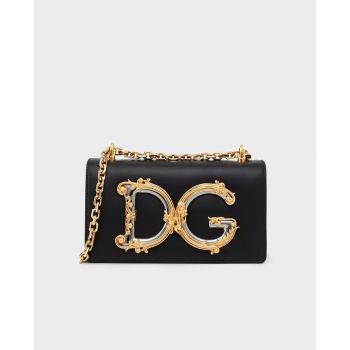 DOLCE & GABBANA Золотий клатч на ланцюжку з логотипом