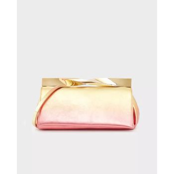 AQUAZZURA Радужный металлический клатч Twist Clutch  