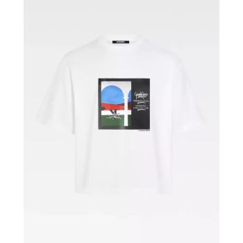 JACQUEMUS Белая графическая футболка от The Scesa 