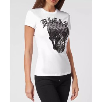 PHILIPP PLEIN Черная сексуальная футболка Pure Skull от Philipp Plein