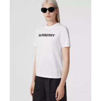 Футболка з логотипом BURBERRY Біла