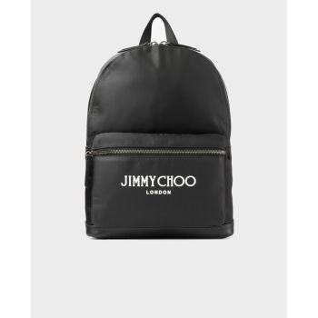 JIMMY CHOO Чорний рюкзак з контрастним логотипом