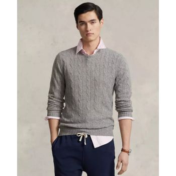 Сірий картатий джемпер RALPH LAUREN Cashmere