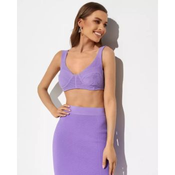 Топ HERVE LEGER Lilac Boucle