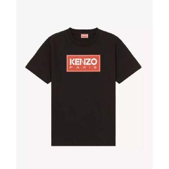 Бавовняна чорна футболка з логотипом KENZO