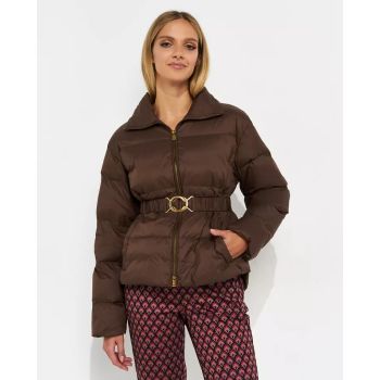 Пуховик PINKO Brown Iva