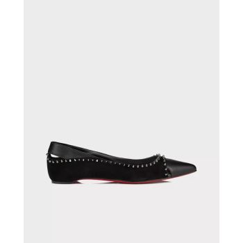 Балеринки с шипами CHRISTIAN LOUBOUTIN Черный Duvettina