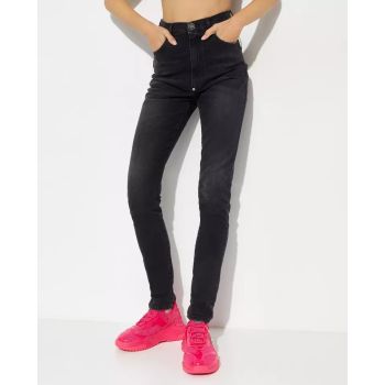 PHILIPP PLEIN Черные джинсы с завышенной талией Jegging