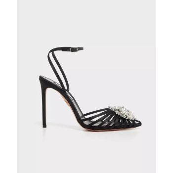 Туфлі AQUAZZURA Black Crystal Margarita 105