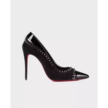 CHRISTIAN LOUBOUTIN Черные шипы-дубленки 10 см