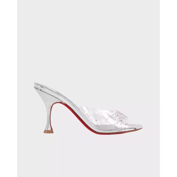 Шлепанцы на шпильке из ПВХ CHRISTIAN LOUBOUTIN Degramule Strass