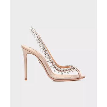 Розовые шпильки AQUAZZURA Temptation Crystal 105  