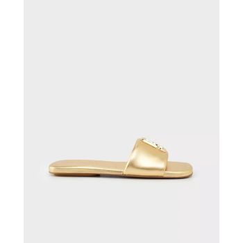 MARC JACOBS Золотые шлепанцы J Marc Metallic Sandal  