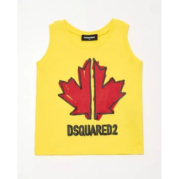 DSQUARED2 KIDS Желтая футболка с принтом 4-10 лет 