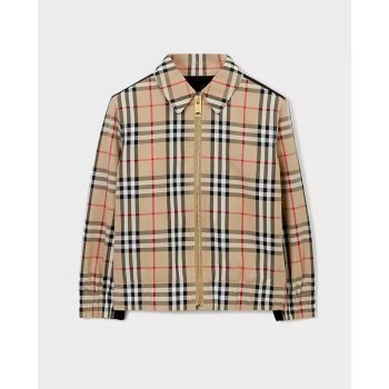 BURBERRY CHILDREN Бавовняна куртка в клітинку Harrington 4-12 років