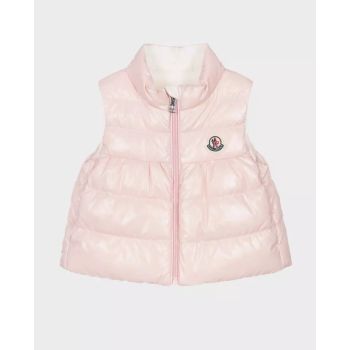 MONCLER KIDS Рожевий стьобаний жилет