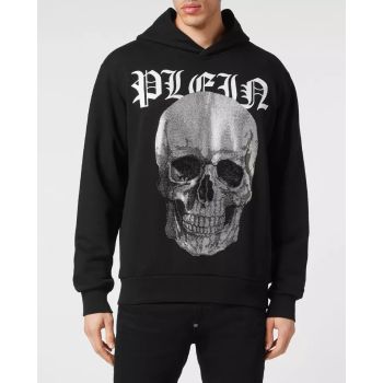 PHILIPP PLEIN Черная толстовка с графикой Crystals Skull 