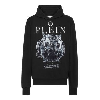 PHILIPP PLEIN Чорне худі з графікою