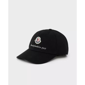 MONCLER Черная бейсболка с нашивкой логотипа  