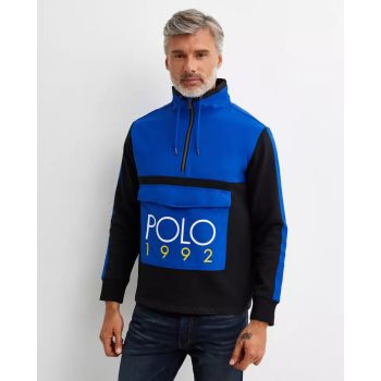 RALPH LAUREN Чорно-синя толстовка з логотипом