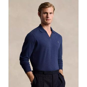 RALPH LAUREN Темно-синяя блузка-поло в стиле Slim Fit на заказ 